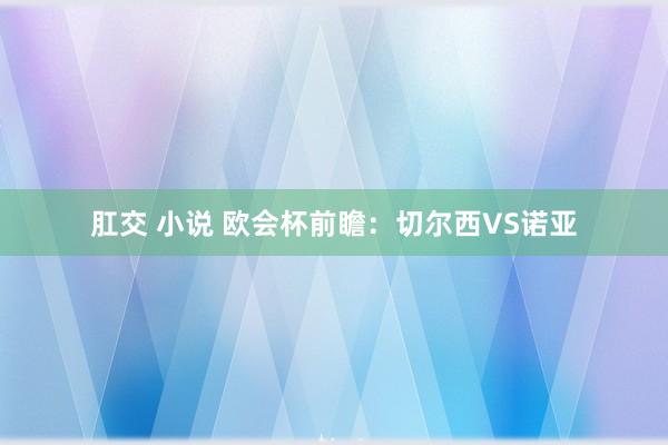肛交 小说 欧会杯前瞻:切尔西VS诺亚