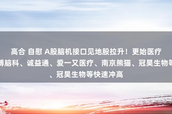 高合 自慰 A股脑机接口见地股拉升！更始医疗涨停，三博脑科、诚益通、爱一又医疗、南京熊猫、冠昊生物等快速冲高