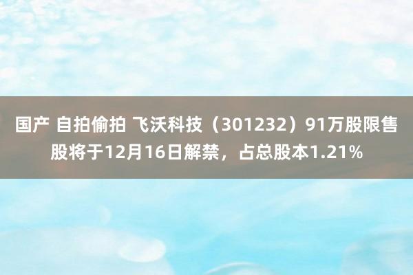 国产 自拍偷拍 飞沃科技（301232）91万股限售股将于12月16日解禁，占总股本1.21%