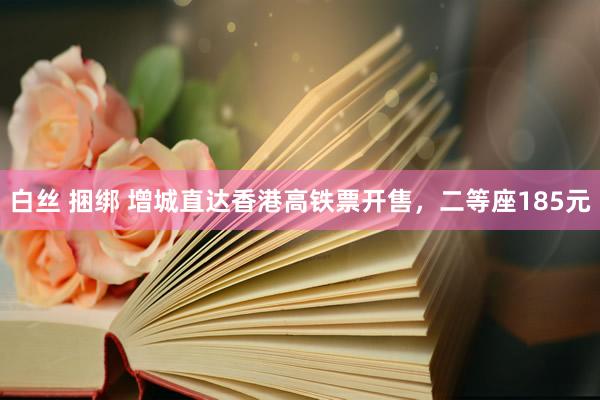 白丝 捆绑 增城直达香港高铁票开售，二等座185元