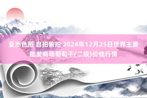 亚洲色图 自拍偷拍 2024年12月25日世界主要批发商场葡萄干(二级)价钱行情
