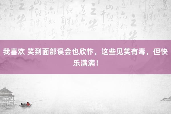 我喜欢 笑到面部误会也欣忭，这些见笑有毒，但快乐满满！
