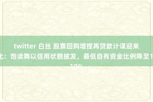 twitter 白丝 股票回购增捏再贷款计谋迎来优化：饱读舞以信用状貌披发，最低自有资金比例降至10%
