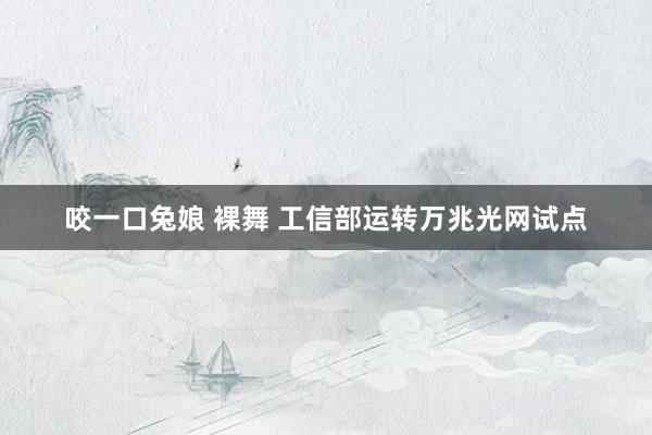 咬一口兔娘 裸舞 工信部运转万兆光网试点
