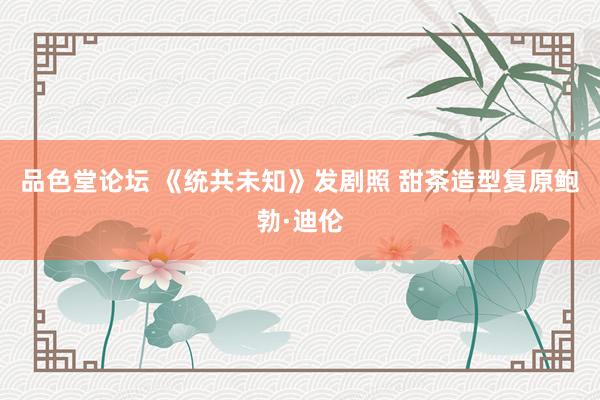 品色堂论坛 《统共未知》发剧照 甜茶造型复原鲍勃·迪伦