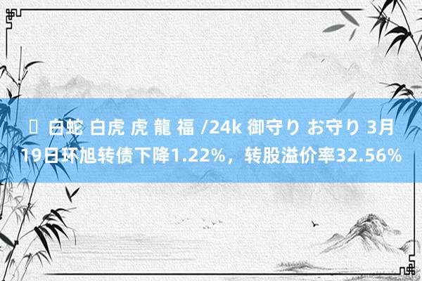 ✨白蛇 白虎 虎 龍 福 /24k 御守り お守り 3月19日环旭转债下降1.22%，转股溢价率32.56%