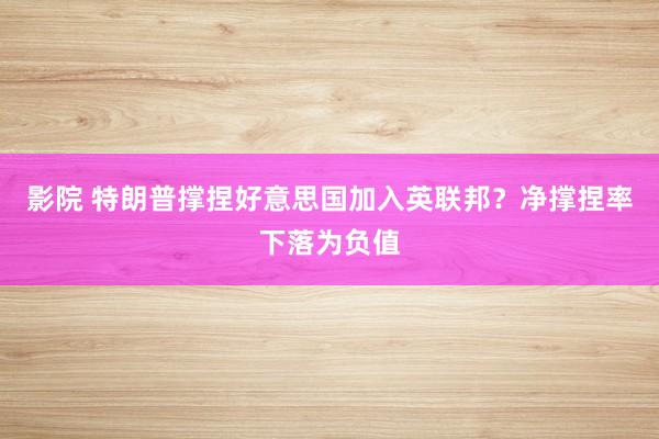影院 特朗普撑捏好意思国加入英联邦？净撑捏率下落为负值