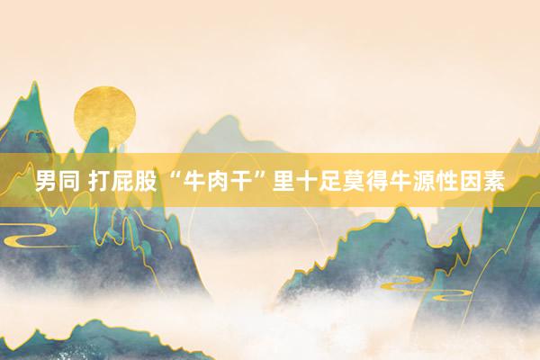男同 打屁股 “牛肉干”里十足莫得牛源性因素
