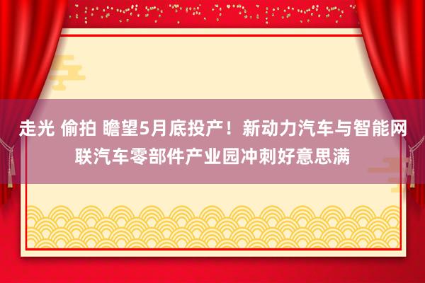走光 偷拍 瞻望5月底投产！新动力汽车与智能网联汽车零部件产业园冲刺好意思满