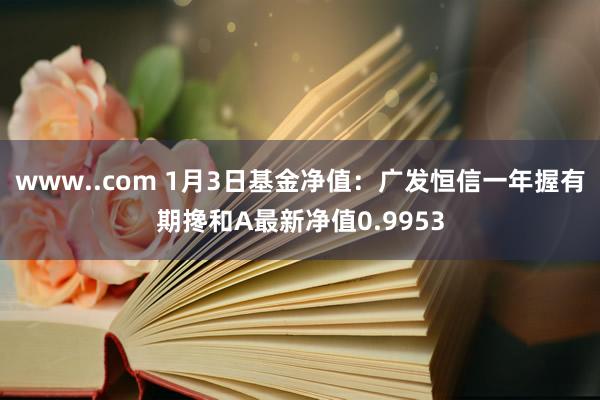 www..com 1月3日基金净值：广发恒信一年握有期搀和A最新净值0.9953