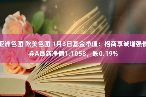 亚洲色图 欧美色图 1月3日基金净值：招商享诚增强债券A最新净值1.1058，跌0.19%