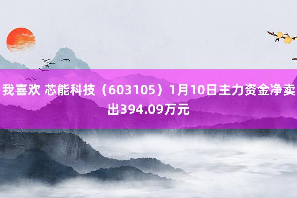 我喜欢 芯能科技（603105）1月10日主力资金净卖出394.09万元