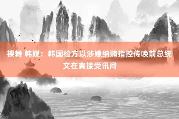 裸舞 韩媒:韩国检方以涉嫌纳贿指控传唤前总统文在寅接受讯问