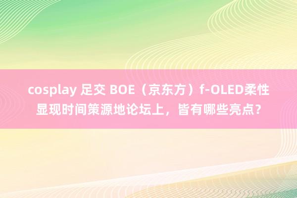 cosplay 足交 BOE（京东方）f-OLED柔性显现时间策源地论坛上，皆有哪些亮点？