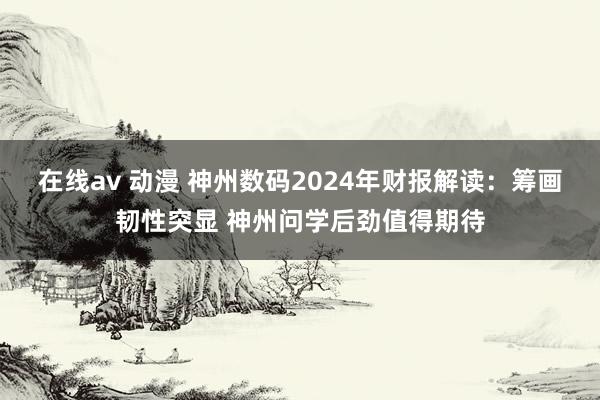在线av 动漫 神州数码2024年财报解读：筹画韧性突显 神州问学后劲值得期待