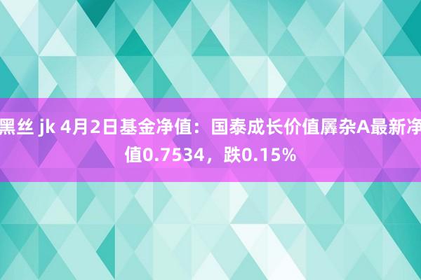 黑丝 jk 4月2日基金净值：国泰成长价值羼杂A最新净值0.7534，跌0.15%