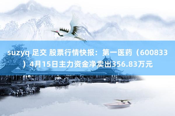 suzyq 足交 股票行情快报：第一医药（600833）4月15日主力资金净卖出356.83万元