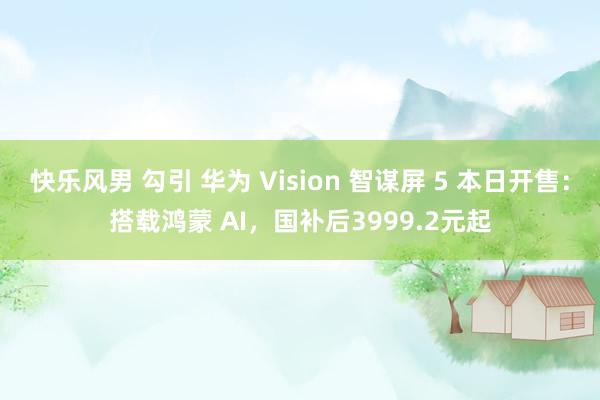 快乐风男 勾引 华为 Vision 智谋屏 5 本日开售：搭载鸿蒙 AI，国补后3999.2元起