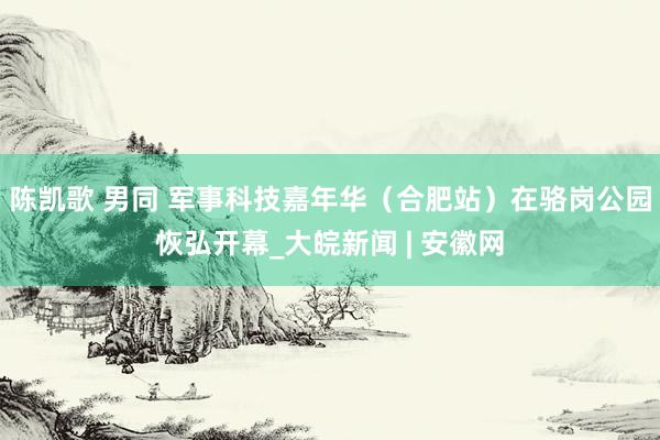 陈凯歌 男同 军事科技嘉年华（合肥站）在骆岗公园恢弘开幕_大皖新闻 | 安徽网