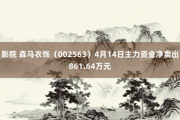 影院 森马衣饰（002563）4月14日主力资金净卖出861.64万元