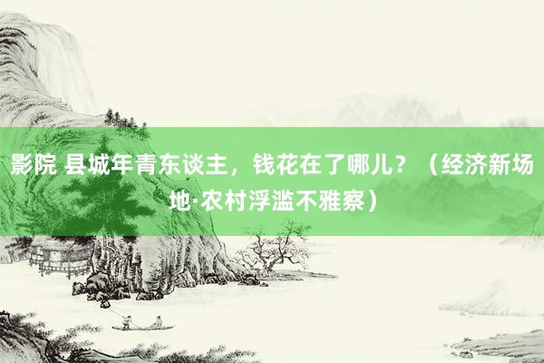 影院 县城年青东谈主，钱花在了哪儿？（经济新场地·农村浮滥不雅察）