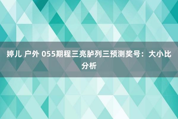 婷儿 户外 055期程三亮胪列三预测奖号：大小比分析
